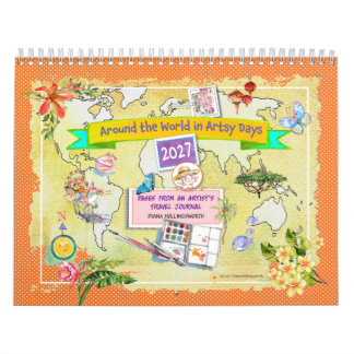 Diario de viaje de acuarela de artistas Calendario