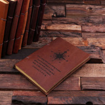 Diario de viaje de brújula marrón oscuro