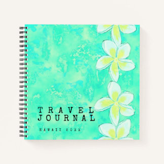 Diario de Viaje de Flores Tropicales Personalizada