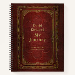 Diario de viaje de libro de cosecha personalizado