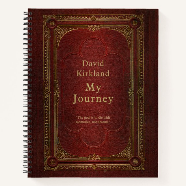 Diario de viaje de libro de cosecha personalizado (Anverso)