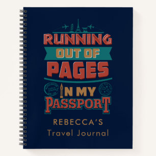 Diario de viaje de vacaciones de páginas agotadas