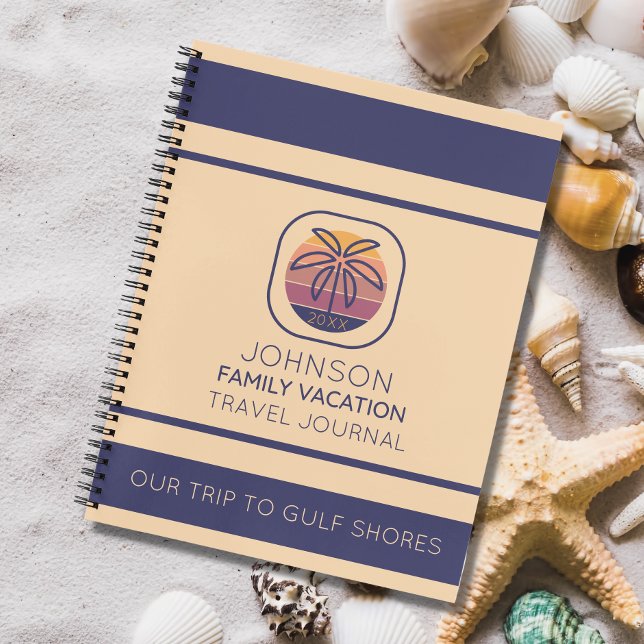 Diario de viaje personalizado de vacaciones famili (Keep track of your precious memories with this simple travel journal. )