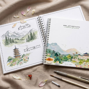 Diario de viaje personalizado en Asia Cuaderno