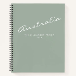 Diario de viaje personalizado minimalista de sabio