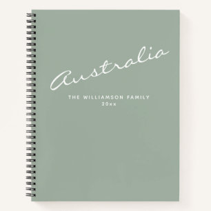 Diario de viaje personalizado minimalista moderno 