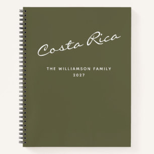 Diario de viaje personalizado vacaciones verdes