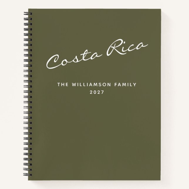 Diario de Viaje Verde de Vacaciones de Viaje Perso (Anverso)