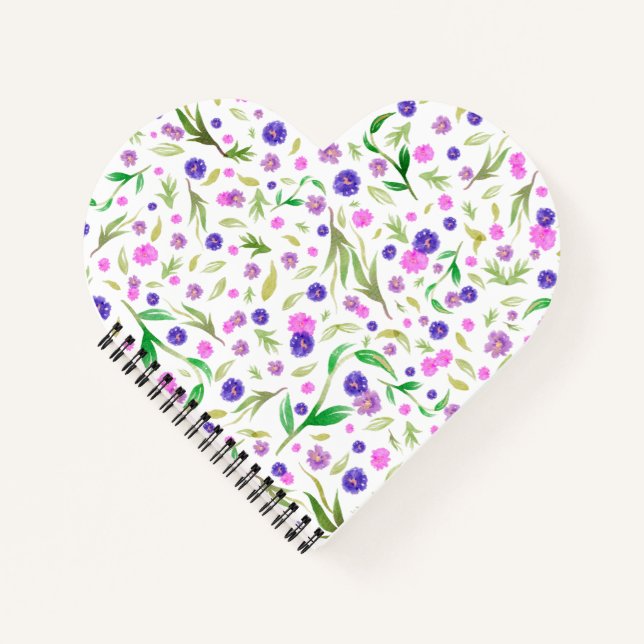 Diario de viajes con arte de flores acuarelas