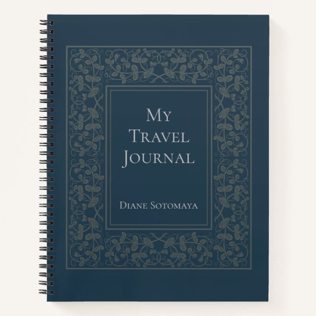Diario de viajes elegante y personalizado (Anverso)