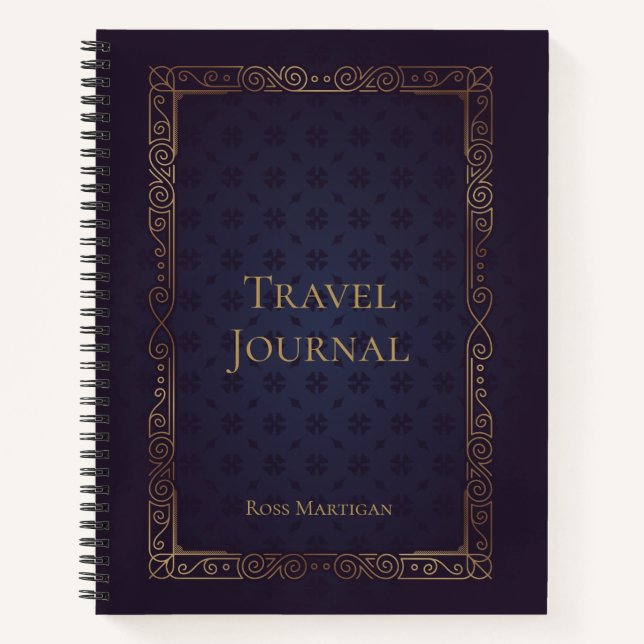 Diario de viajes elegante y personalizado (Anverso)