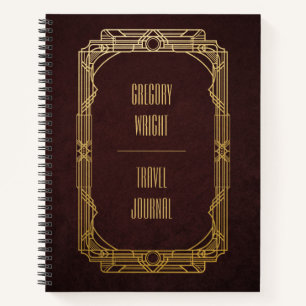 Diario de viajes personalizado Art Deco