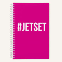 Diario de viajes rosa "#JETSET"