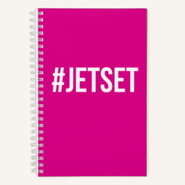 Diario de viajes rosa "#JETSET"