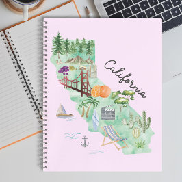 Diario de viajes Watercolor California State Art M