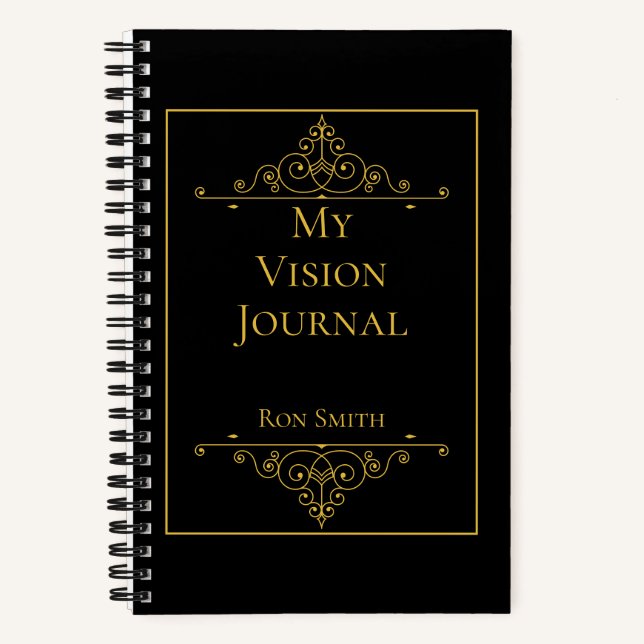 Diario de visión elegante personalizado (Anverso)