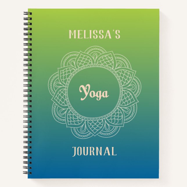 Diario de Yoga personalizable (Anverso)