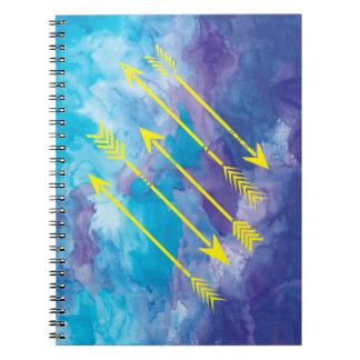 Diario del cuaderno de las flechas de la acuarela