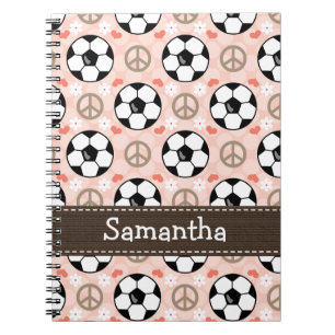 Diario del cuaderno espiral del fútbol del amor de