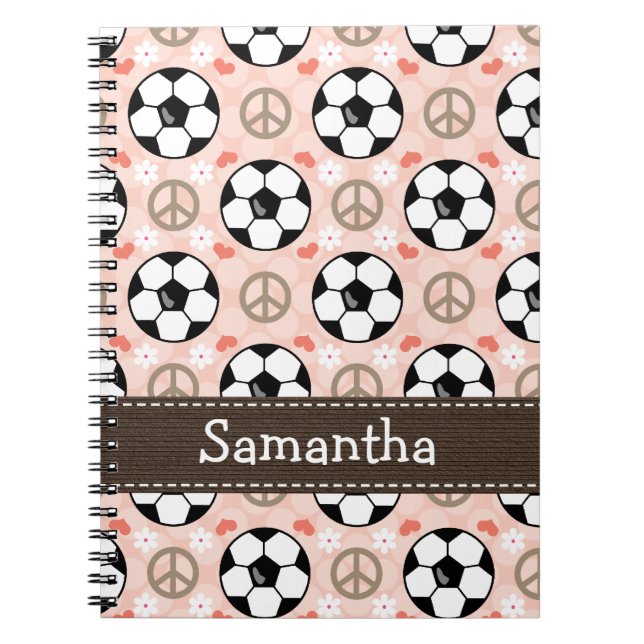 Diario del cuaderno espiral del fútbol del amor de (Frente)