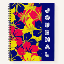 Diario del patrón floral amarillo rosado púrpura t