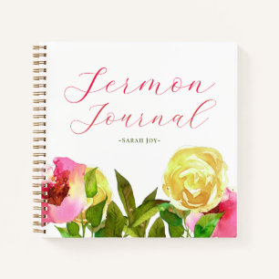 Diario del sermón floral de acuarela