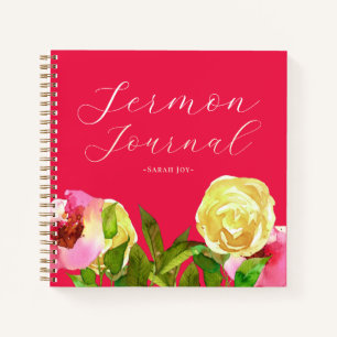 Diario del sermón floral de acuarela