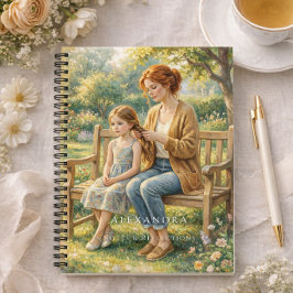Diario elegante para madre e hija con nombre perso