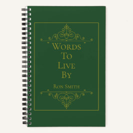 Diario elegante personalizado para cotizaciones