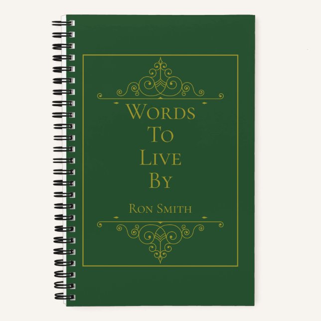 Diario elegante personalizado para cotizaciones (Anverso)