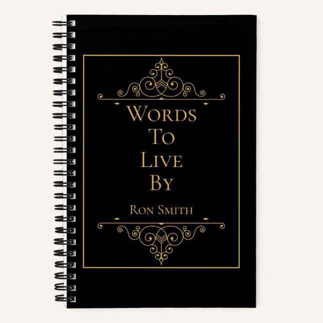 Diario elegante personalizado para cotizaciones (Anverso)