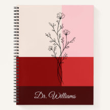 Diario Elegante Rojo Arándano para Mujeres y Gradu