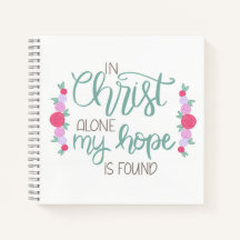 Diario en espiral En Cristo Solo Mi Esperanza Se E