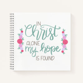 Diario en espiral En Cristo Solo Mi Esperanza Se E