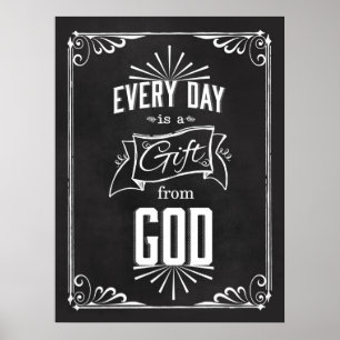 Diario es un regalo del arte de la pizarra de DIOS
