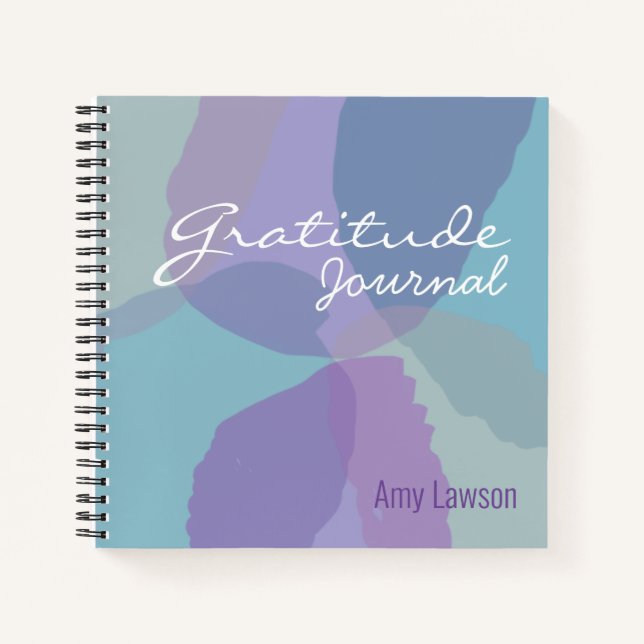 Diario Feminine Blue Purple Gratitude (Anverso)