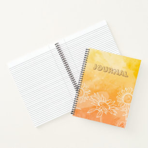 DIARIO FLORAL 8.5 X 11 PORTÁTIL ESPIRAL