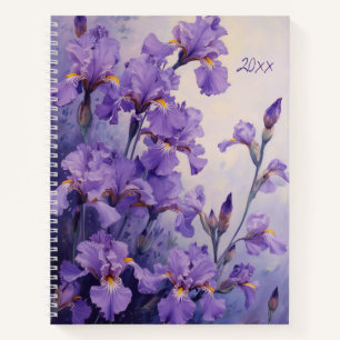 Diario Floral de Iris Encuadernado en Espiral Botá