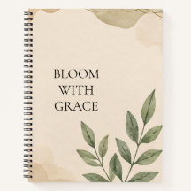 Diario floral inspirador para el crecimiento