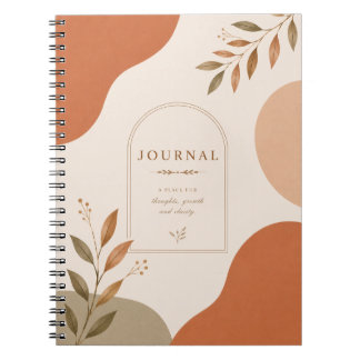 Diario Floral Minimalista | Cuaderno Neutral