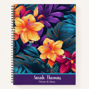 Diario Floral Personalizado Lindo