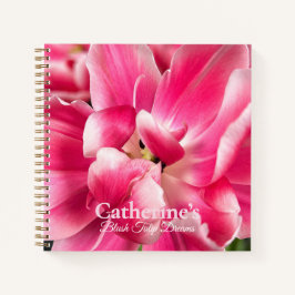 Diario Floral Personalizado Sueños de Tulipán Rosa