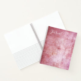 Diario floral rosa
