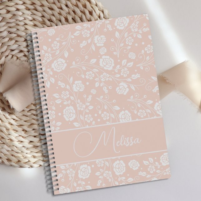 Diario floral suave y rosa suave personalizado (Subido por el creador)