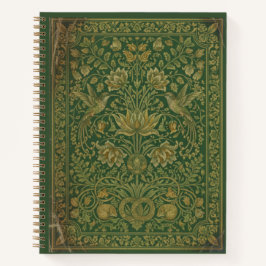 Diario Floral Vintage Colibrí y Zorro Durmiente