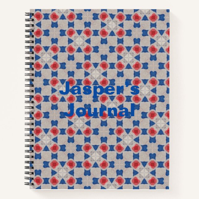 Diario Geométrico Personalizado. Diseño Geométrico (Anverso)