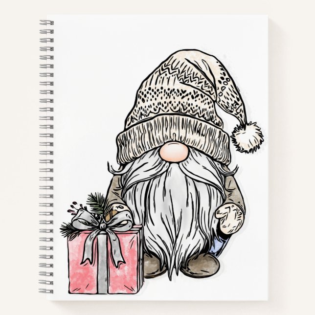 Diario Gnomo de Navidad con Regalo (Anverso)