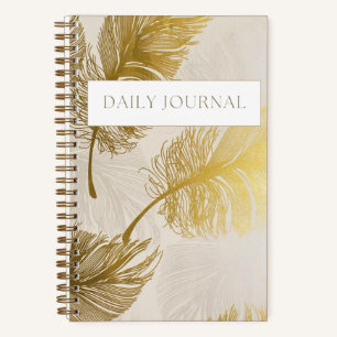 Diario Gold Monstera Softcover con páginas en líne