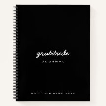 diario Gratitude blanco negro