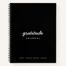 diario Gratitude blanco negro